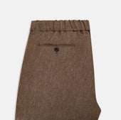 Pine Cone Linen Herringbone Miles Trousers