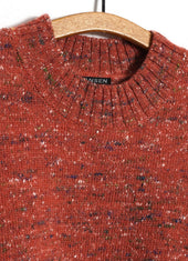 Eivind Crew Neck Rib Sweater Donegal Coral