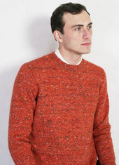 Eivind Crew Neck Rib Sweater Donegal Coral