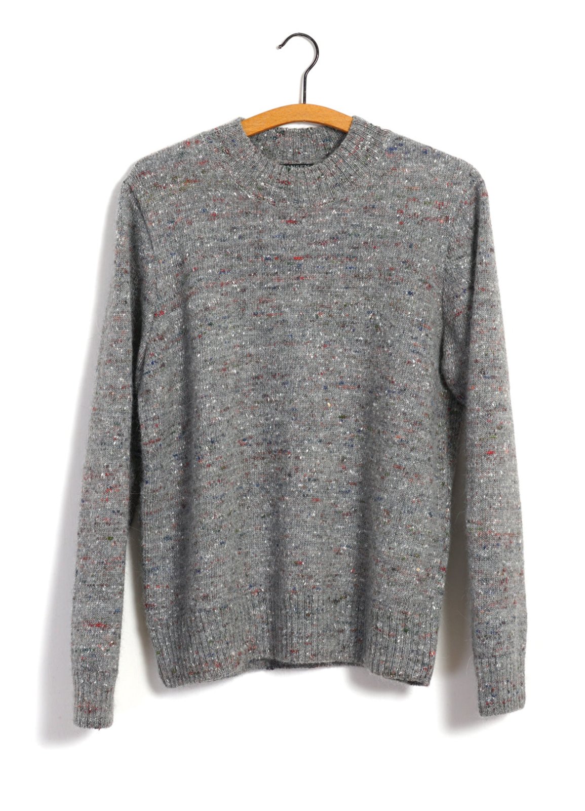 Eivind Crew Neck Rib Sweater Donegal Grey