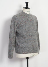 Eivind Crew Neck Rib Sweater Donegal Grey