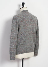 Eivind Crew Neck Rib Sweater Donegal Grey