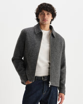 Eldon Mid Grey Boiled Wool Jacket