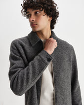 Eldon Mid Grey Boiled Wool Jacket