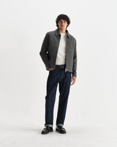 Eldon Mid Grey Boiled Wool Jacket