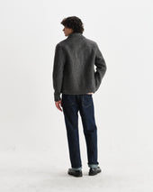 Eldon Mid Grey Boiled Wool Jacket
