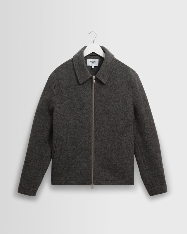 Eldon - Mid Grey Boiled Wool Jacket