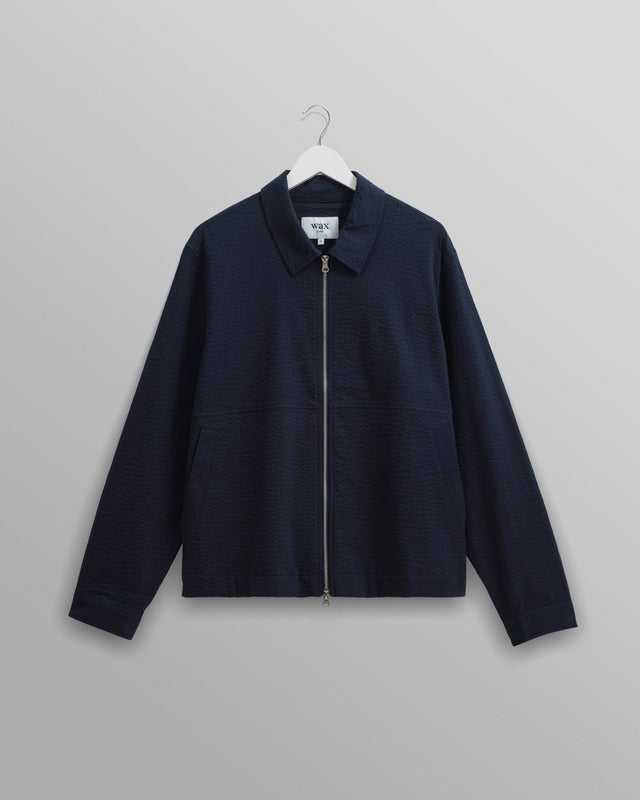 Eldon - Navy Cotton Seersucker Jacket