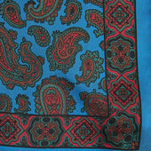 Electric Paisley Motif Silk Pocket Square