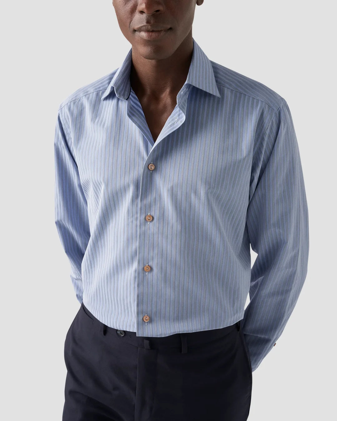 Striped Fine Piqu Shirt Eton