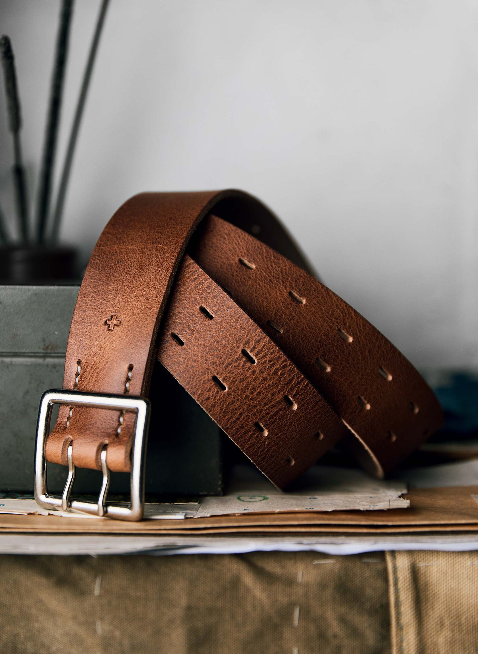 I W X Emil Erwin Two Prong Horween Belt