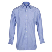 Classic Fit Plain End On End Double Cuff Shirt In