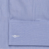 Classic Fit Plain End On End Double Cuff Shirt In