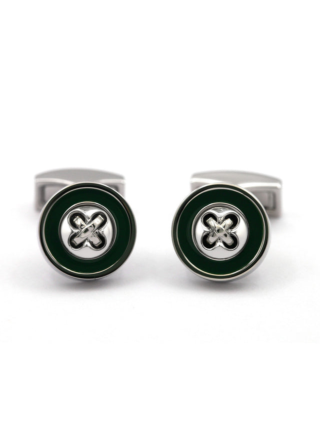 English green button cufflinks Baltimore