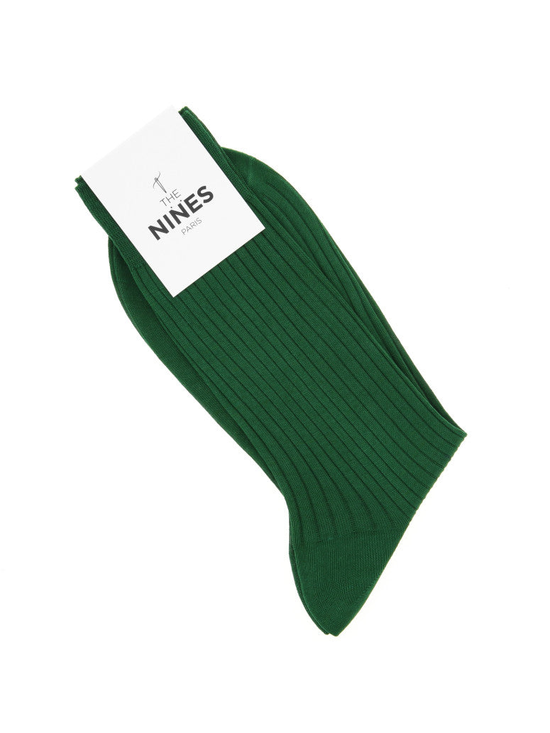 English Green Cotton Lisle Socks