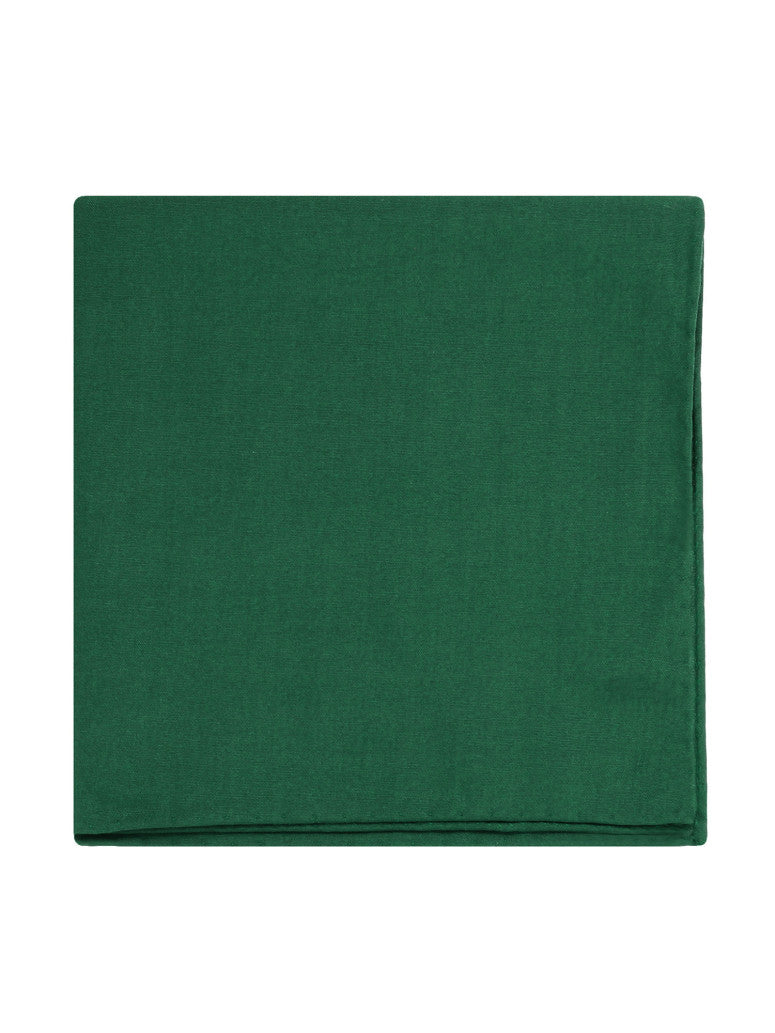 English Green Silk Pocket Square Amalfi
