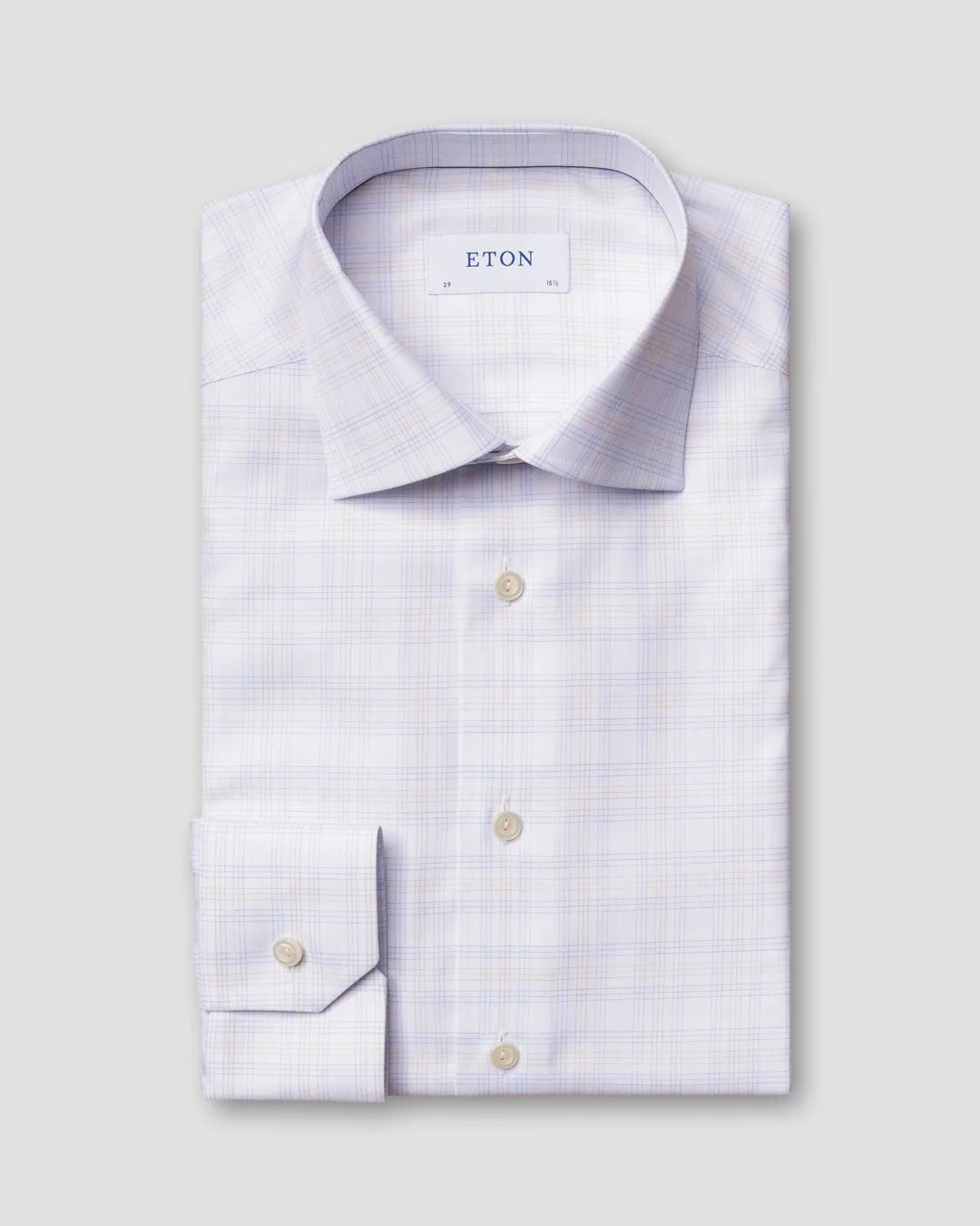 Eton Cotton Tencel Overcheck Shirt Eton