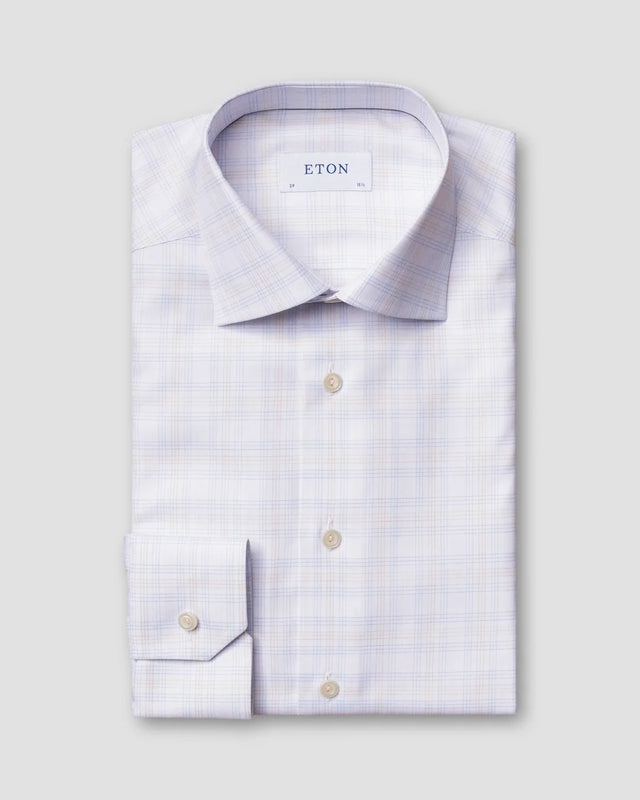 Eton cotton-tencel overcheck shirt - Eton