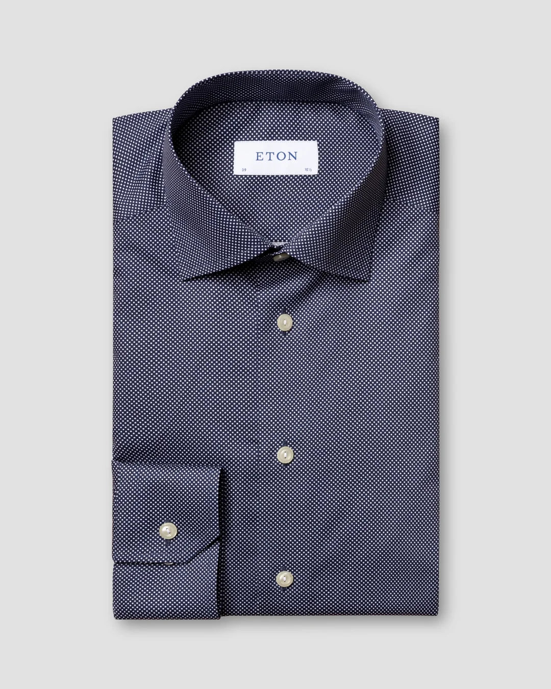 Dark Blue Dots Signature Twill Shirt Eton