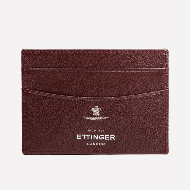 Ettinger Bordeaux Capra Flat Credit Card Case
