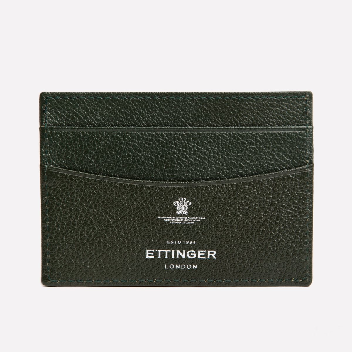 Ettinger Green Capra Flat Credit Card Case