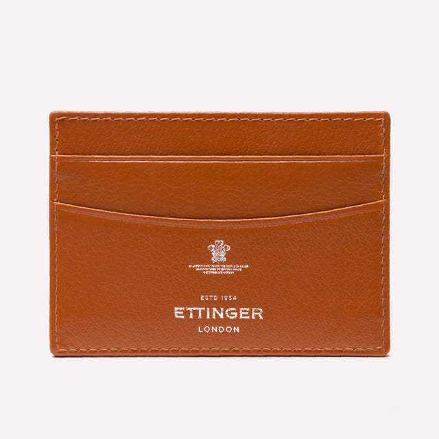 Ettinger Tan Capra Flat Credit Card Case