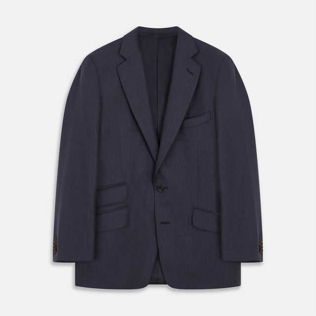 Navy Wool Blend Barrington Blazer