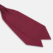 Dotted Check Pattern Printed Silk Cravat