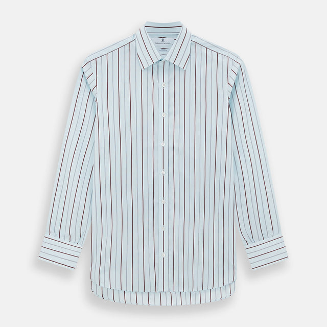 Burgundy Combination Stripe Mayfair Shirt