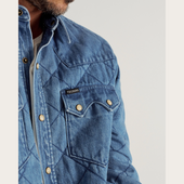Men's Quilted Denim Shacket