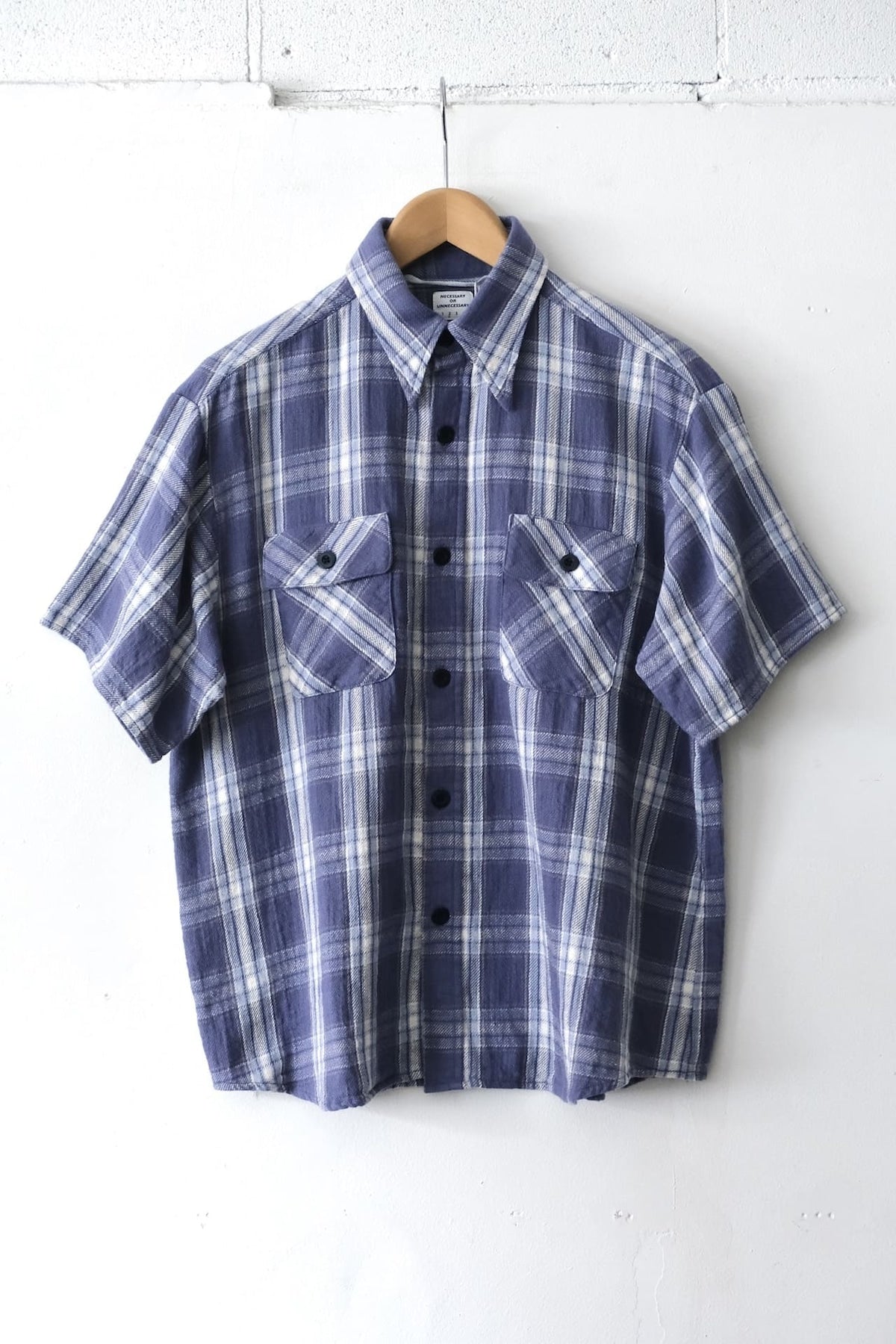 N.O.UN WORK SHIRTS Blue Check | Directors Web Shop powered by BASE