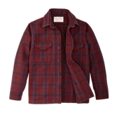 Seattle Wool Jac-shirt - Deep Red Blue Green