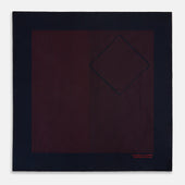 And Red Stripe Silk Pocket Square