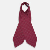 Dotted Check Pattern Printed Silk Cravat