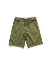 CARPENTER SHORTS / OLIVE DENIM