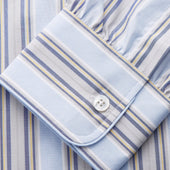 Pale And Yellow Multi Stripe Cotton Sussex Nightshirt