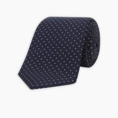 And Spot Printed Silk Tie