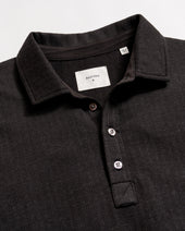 Long Sleeve Herringbone Polo