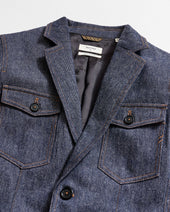 Wool Denim Blazer