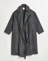 Long Blanket Fringe Coat