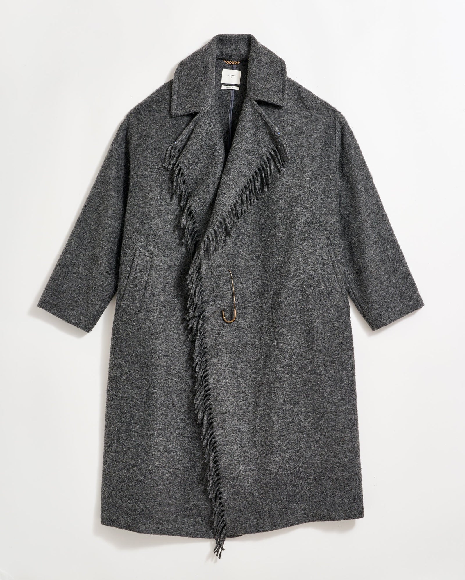 Long Blanket Fringe Coat