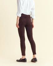 Stretch Suede Fly Front Legging