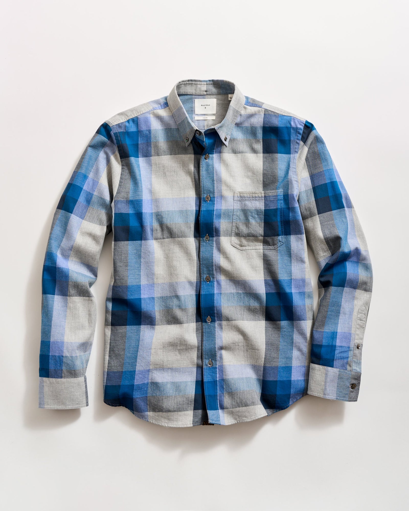 Large Scale Plaid Melange Tuscumbia Shirt Button Down