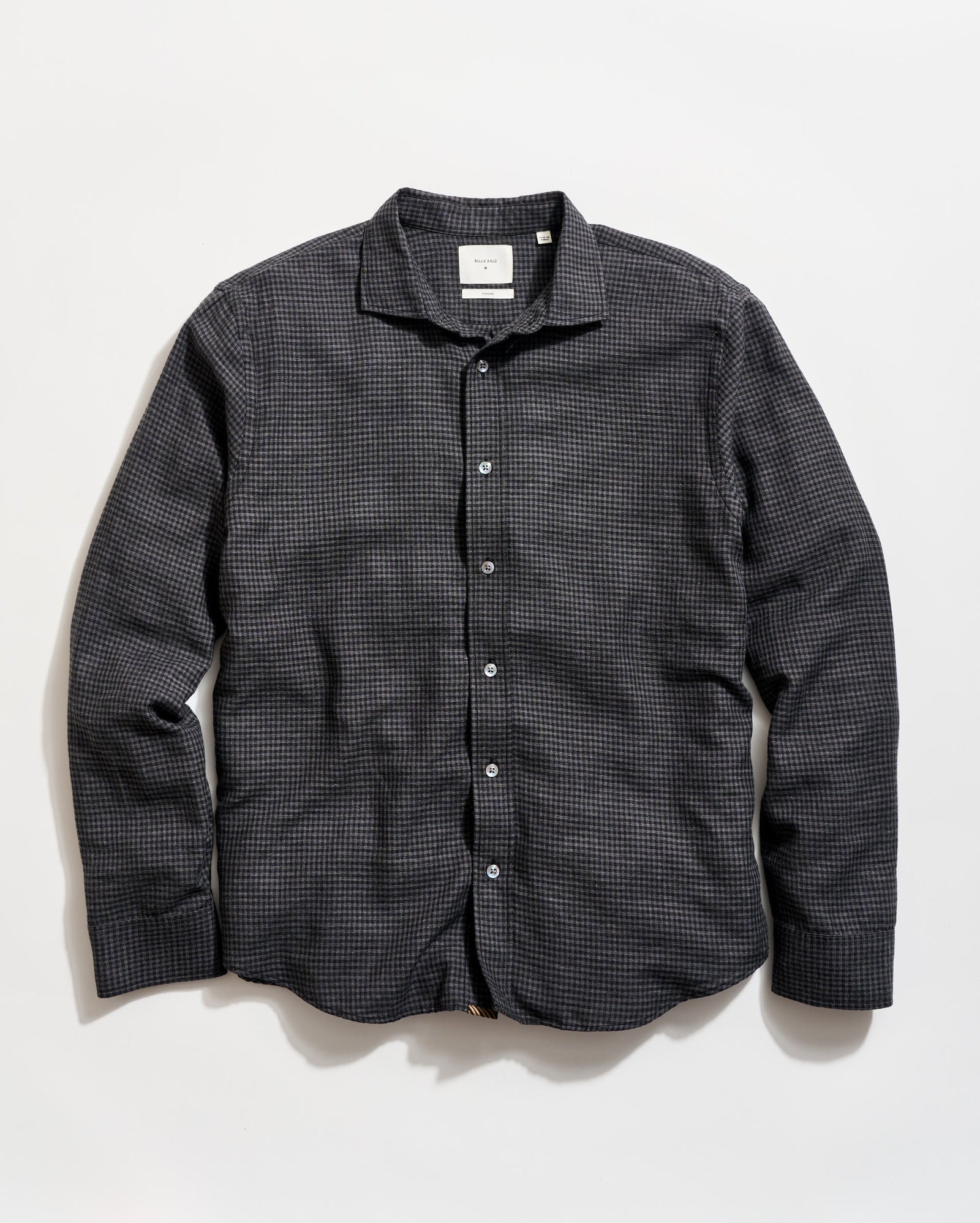 Melange Micro Grid Plaid Cedar Shirt