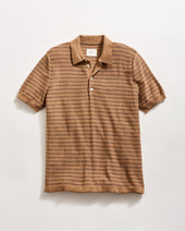 Textured Stripe Sweater Polo