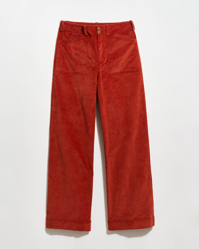 Velvet Twill Wide Leg Pant