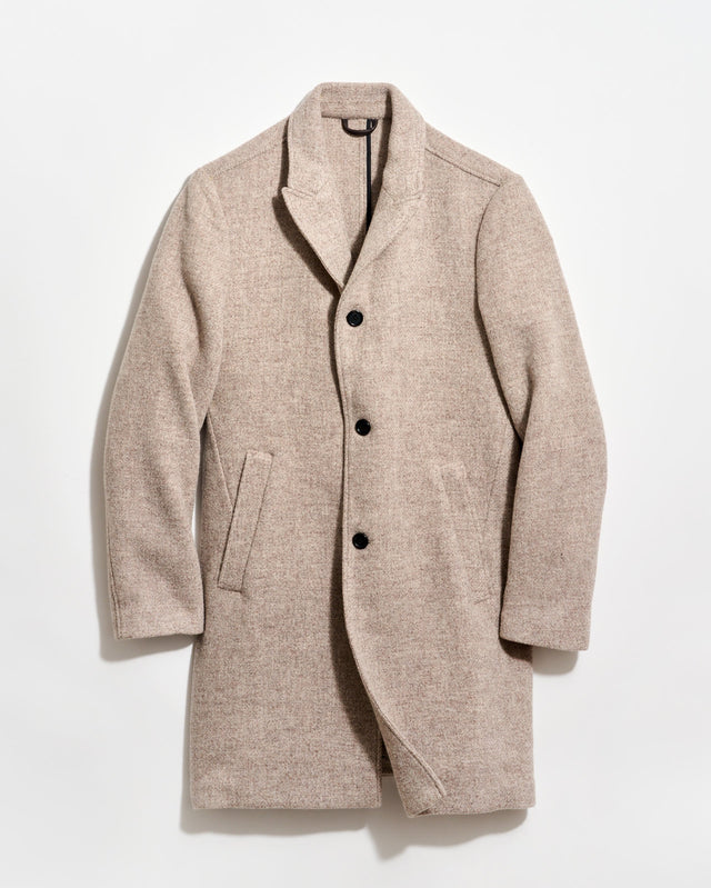 Virgin Wool Twill Walking Car Coat