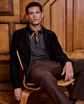 Melange Micro Grid Plaid Cedar Shirt