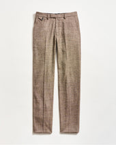 Wool Silk Flat Front Trouser