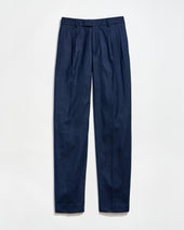 Twill Double Pleated Trouser